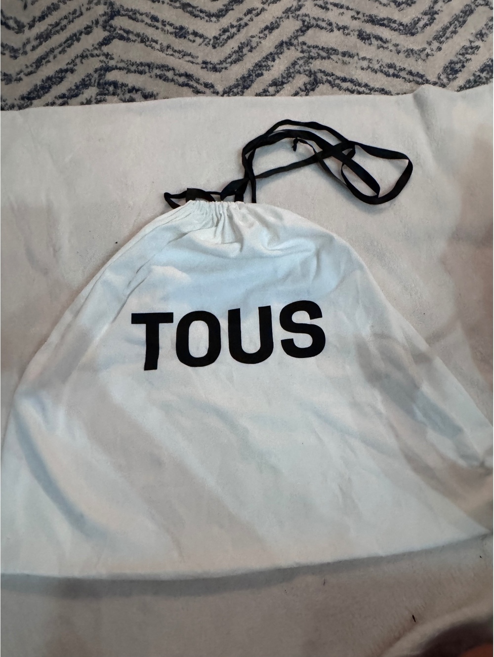 TOUS White Drawstring Dust Bag
